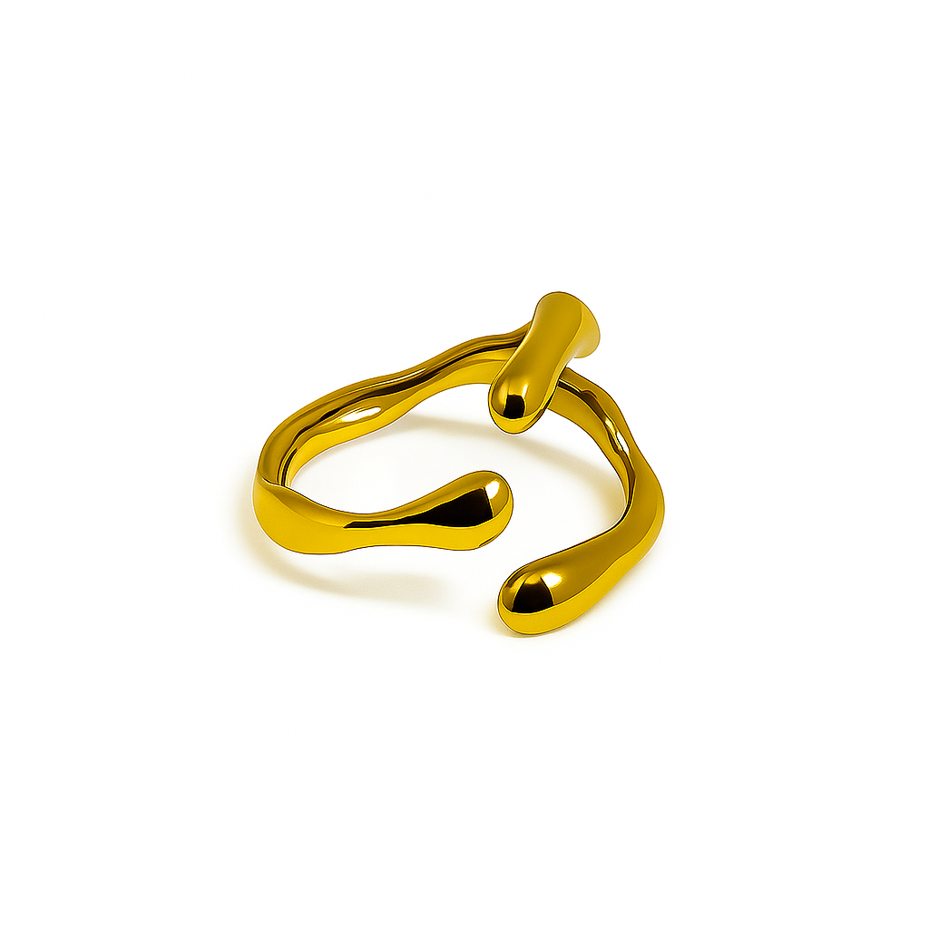 Febae 18K PVD gold rings for women
