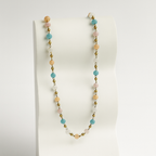 Pastel Harmony Bead Necklace in 18K PVD gold by Febae – view 4