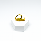 Golden Loop Ring in 18K PVD gold by Febae – view 4
