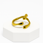 Ethereal Curve Ring in 18K PVD gold by Febae – view 3