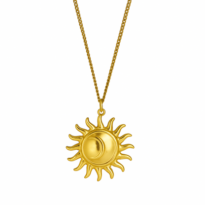 Golden Sun Pendant Necklace