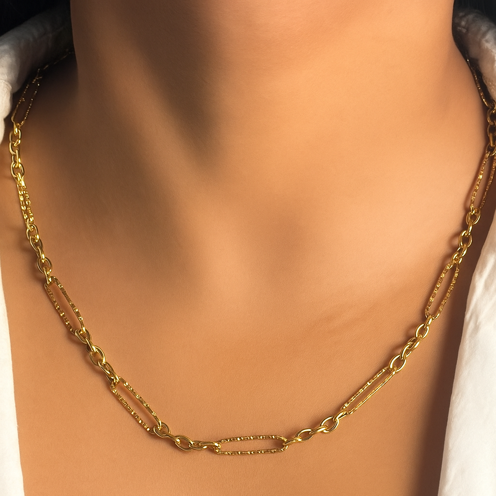 Golden Link Luxe Chain, 18K PVD gold necklace by Febae – view 2