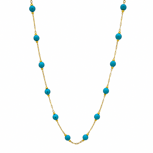 Blue Harmony Bead Necklace