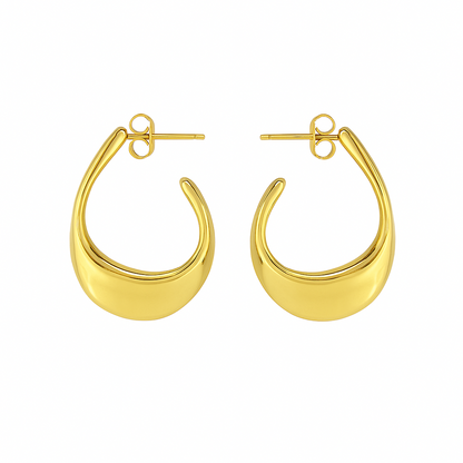 Golden Crescent Hoops