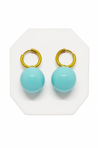 Aqua Glow Hoop Earrings in 18K PVD gold by Febae – view 3