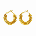 Golden Spiral Orbit Earrings in 18K PVD gold by Febae