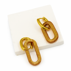 Scarlet Orbit Link Earrings in 18K PVD gold by Febae – view 3