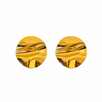 Luna Wave Earrings in 18K PVD gold by Febae – view 2