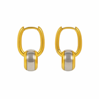 Celeste Duo Earrings in 18K PVD gold by Febae – view 2