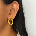 Aurora Loop Earrings in 18K PVD gold by Febae