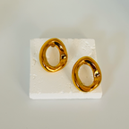Aurora Loop Earrings in 18K PVD gold by Febae – view 3