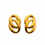 Luna Knot Earrings in 18K PVD gold by Febae – view 2