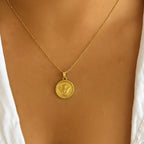 Celeste Angel Necklace in 18K PVD gold by Febae – view 2