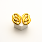 Luna Knot Earrings in 18K PVD gold by Febae – view 3