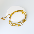 Aurelia Bead Bracelet in 18K PVD gold by Febae – view 3