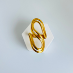 Sculpted Swirl Ring in 18K PVD gold by Febae – view 3