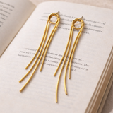 Golden Loop Tassel Earrings