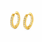 Auric Duo Hoop Earrings in 18K PVD gold by Febae – view 2