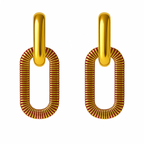 Scarlet Orbit Link Earrings in 18K PVD gold by Febae – view 2