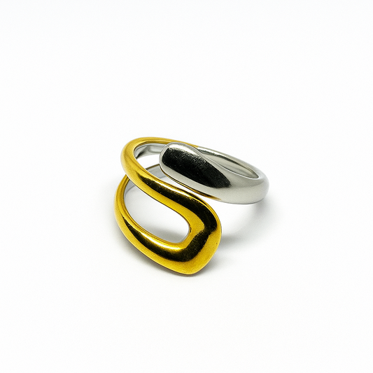 Twine of Gold & Silver Ring