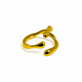 Ethereal Curve Ring in 18K PVD gold by Febae