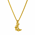 Celestial Crescent Necklace in 18K PVD gold by Febae