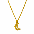Celestial Crescent Necklace in 18K PVD gold by Febae
